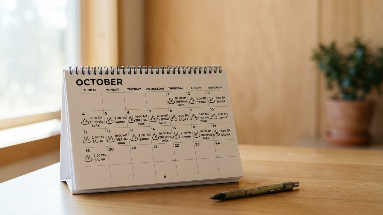 Calendrier des 18 jours obligatoires d'une cure thermale