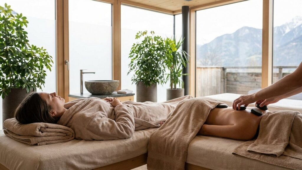 Patient recevant un soin thermal dans un établissement conventionné