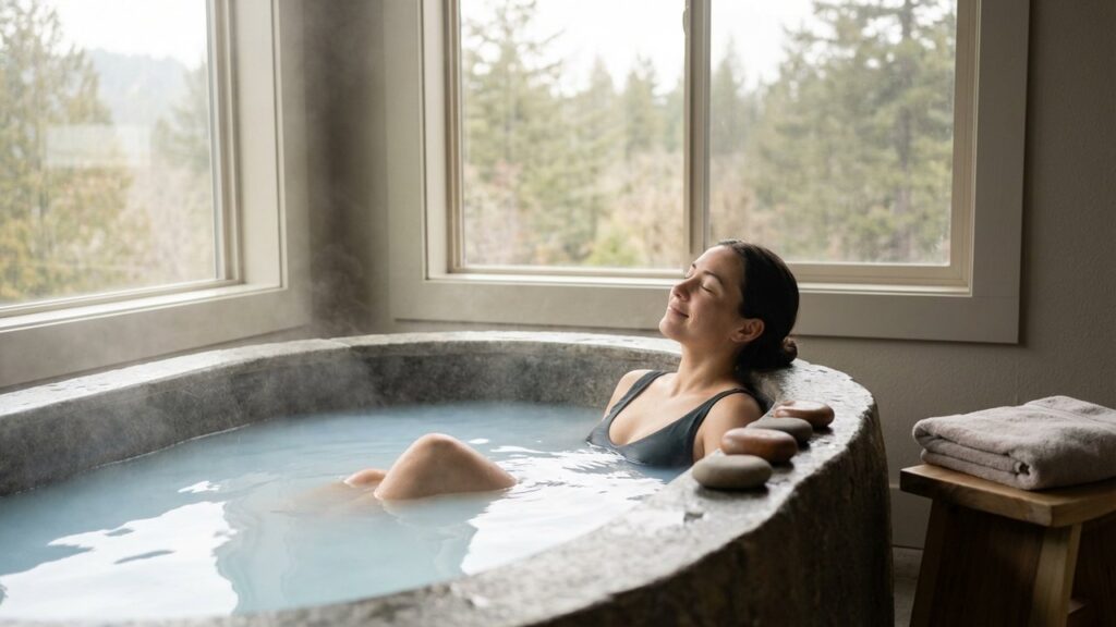 Personne suivant une cure thermale de trois semaines