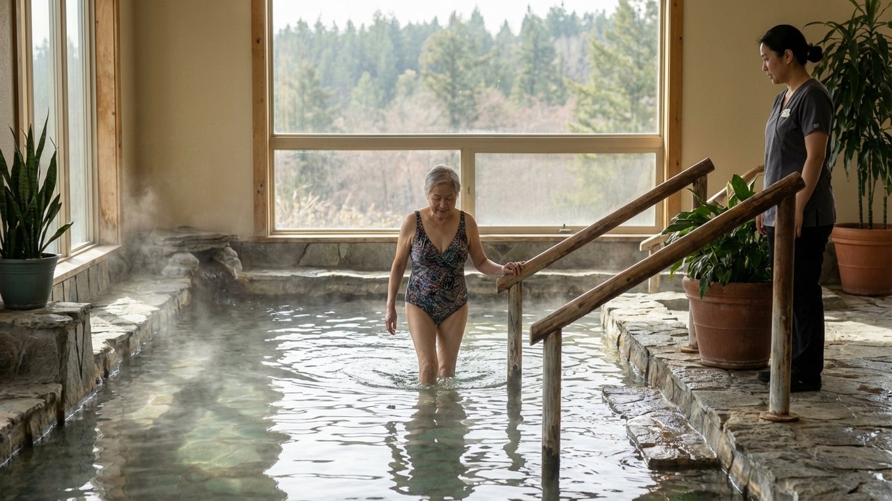 Marche en bassin thermal pour traiter les troubles veineux et la circulation
