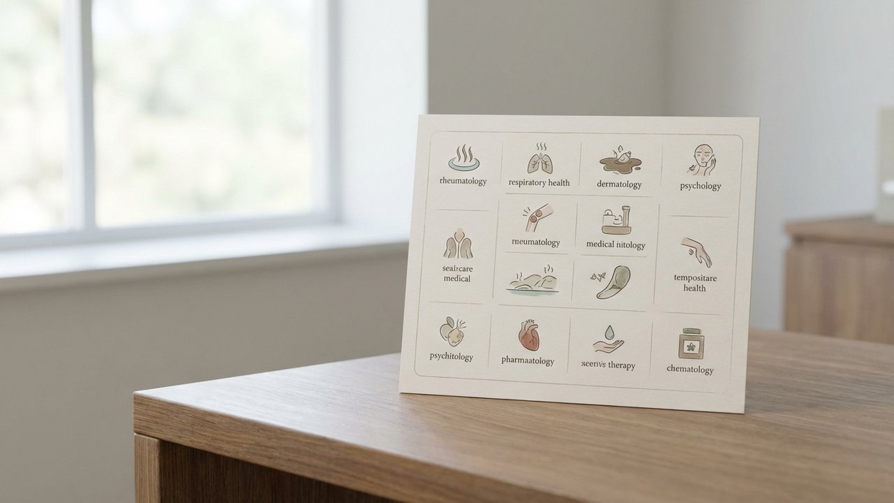 Tableau des 12 orientations thérapeutiques reconnues pour les cures thermales