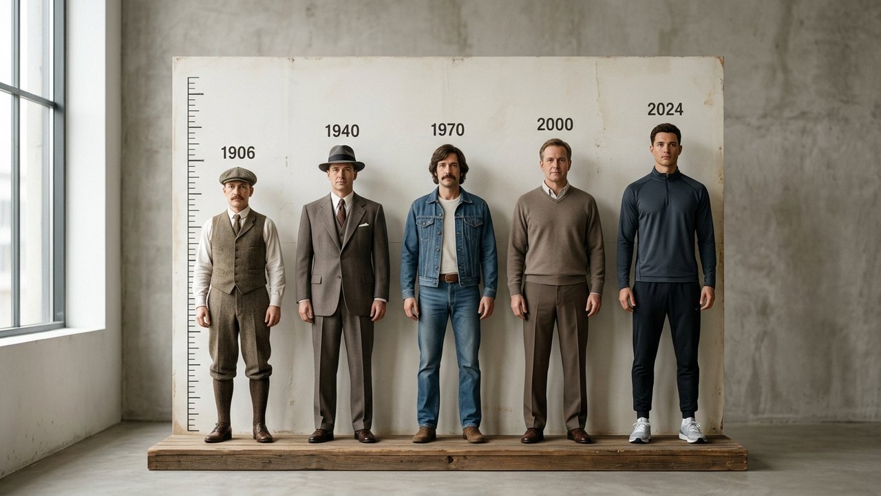 Évolution de la taille moyenne des hommes français sur un siècle
