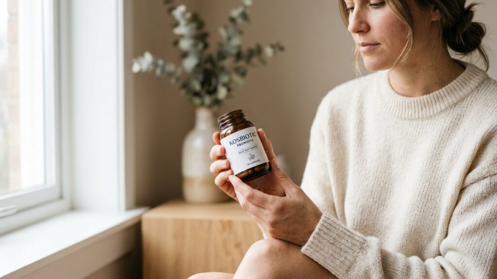Bouteille de probiotiques Kosbiotic avec gélules