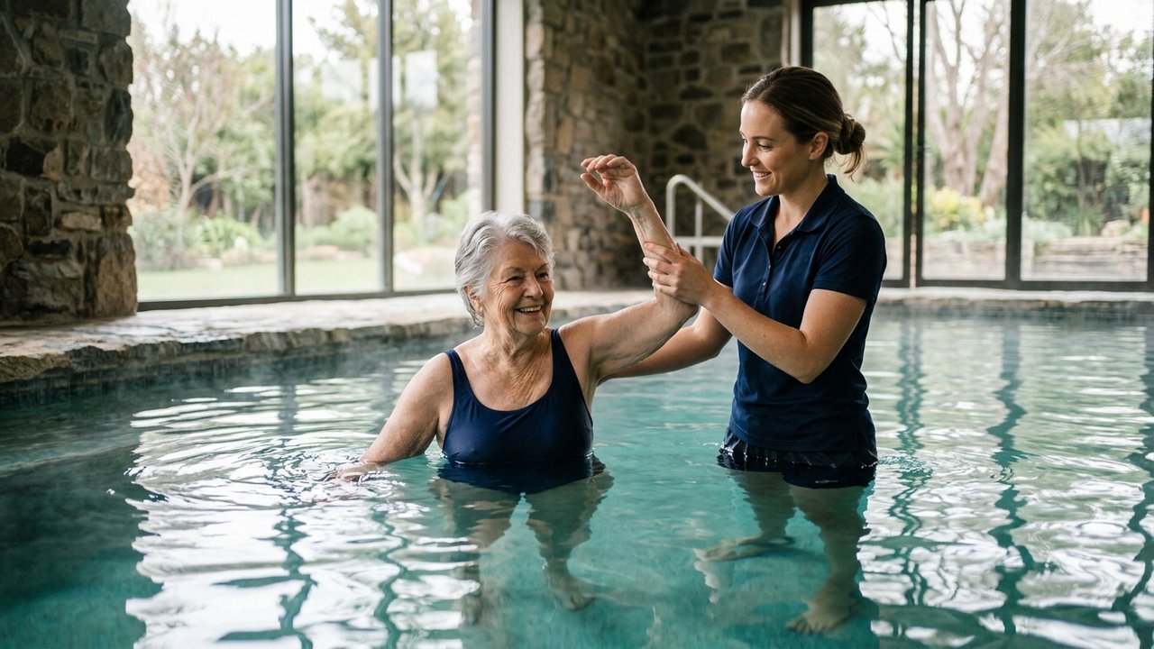 Rééducation et mobilisation en piscine thermale pour pathologie neurologique