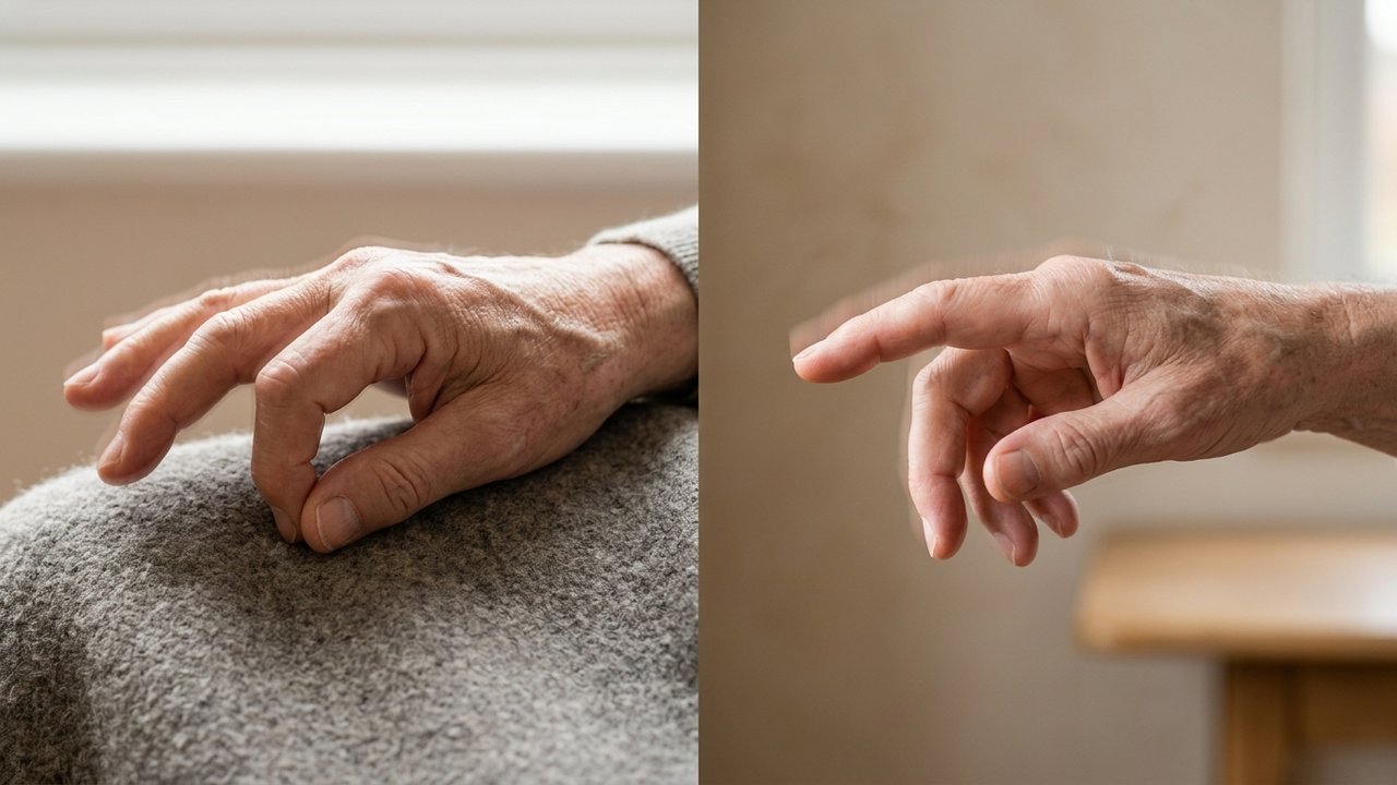Distinction entre tremblement parkinsonien au repos et tremblement essentiel au mouvement