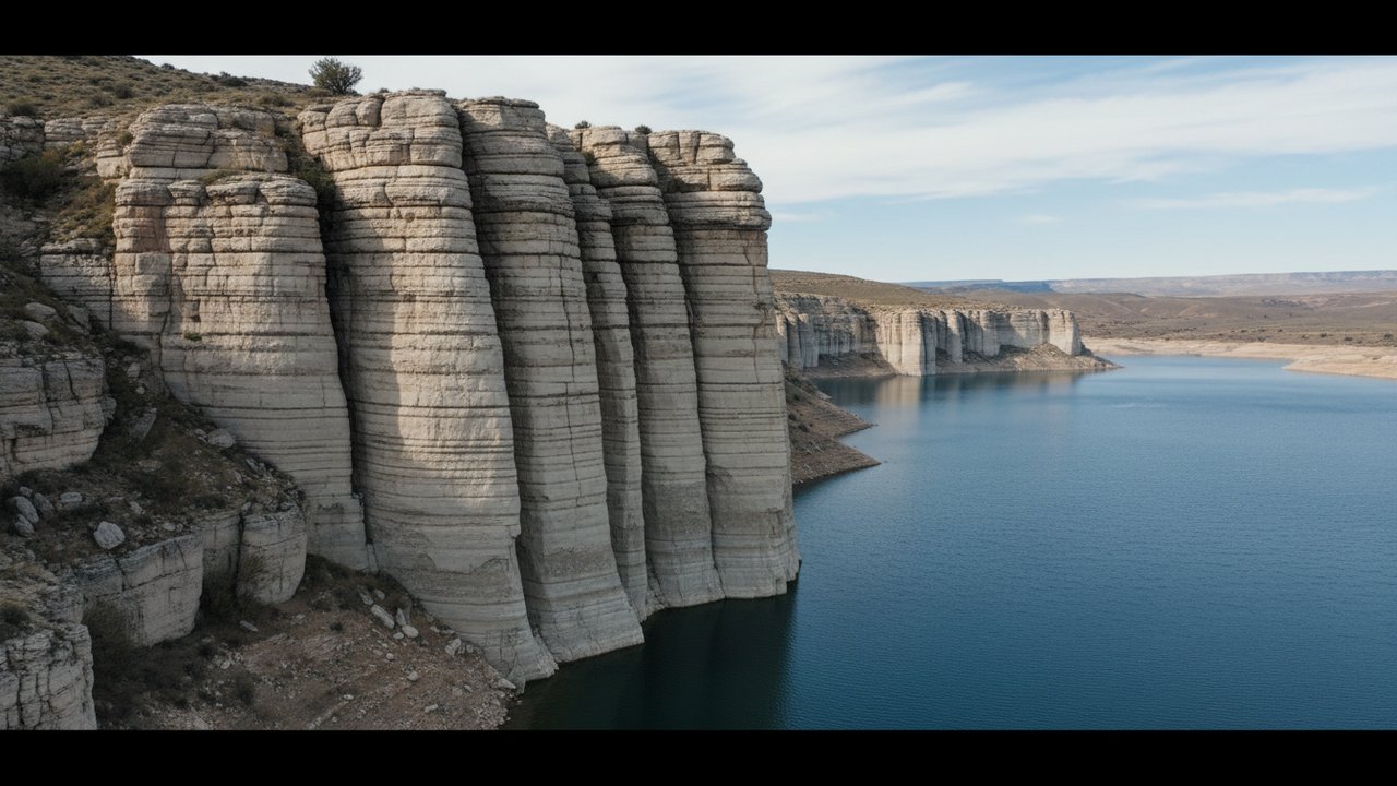 Formation géologique des Murailles de Finestras avec ses strates calcaires régulières