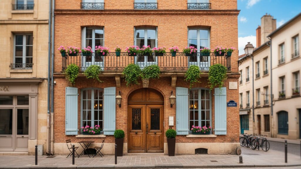 Façade de l'hôtel Saint Claire à Toulouse