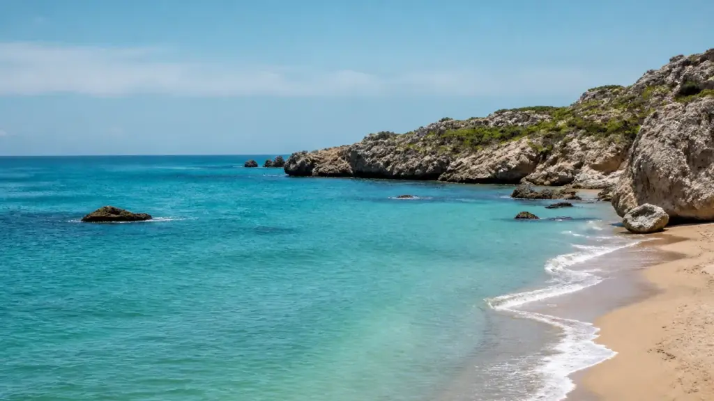 Plage paradisiaque en Algérie au bord de la Méditerranée