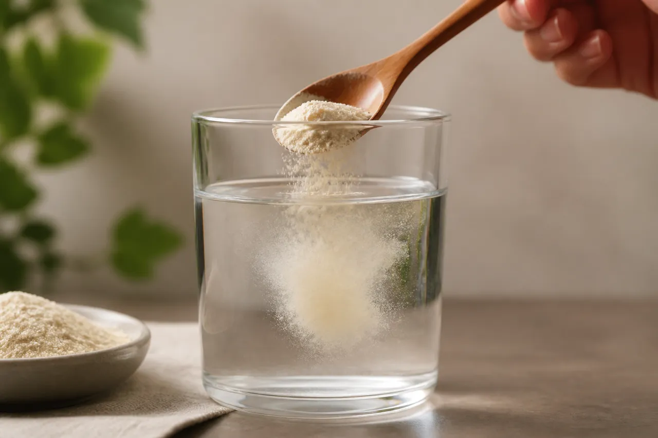 Poudre de konjac à diluer dans l'eau