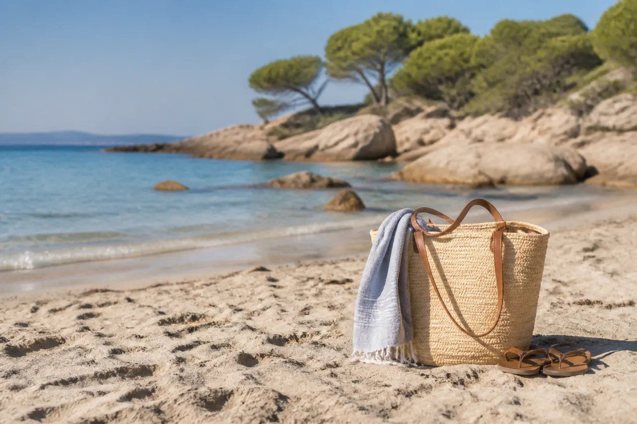 Sac de plage laissé sans surveillance à Palombaggia